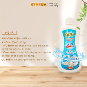 Chai Bột Tẩy Mốc Gioăng Cao Su Dung Tích 100g KIRENA Làm Sạch Mốc Cao Su Tủ Lạnh Máy Giặt Đồ Gia Dụng Tặng Chổi Quét
