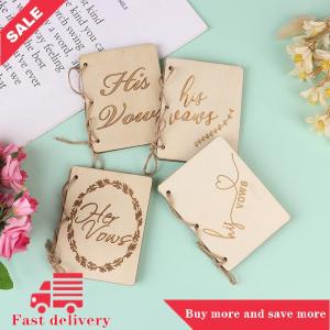 [COD] 2PCS Wedding Vow Books Wedding Vow Notebook Creative Sturdy Kraft Paper Handbook