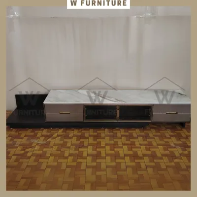 Wfurniture Fully Assembled Luxury Living Room Tv Kabinet Murah Modern Tv CabinetAlmariTV