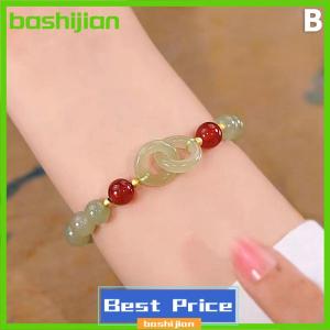 bashijian Summer Valentines Day Gift Love Heart Beads Charm Bracelet for Women Girl Fashion Natural Bracelet To Love Jewelry Gifts
