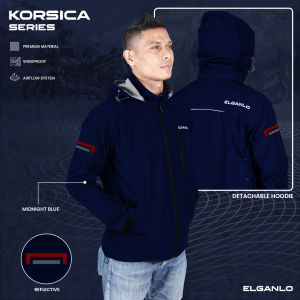 ELGANLO - Jaket Hiking Waterproof Korsica Fashion Riding Murah Kualitas Premium Jeket Hoodie Parasut Musim Dingin Kekinian Jacket Zipper Cowok Trendy Korean Style Outwear Motor Harian Gunung Outdoor Multifungsi Size Jumbo Terbaru Terbaik dan Terpercaya