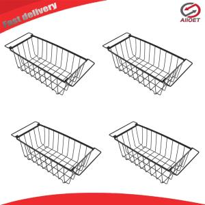 【Alloet】 4 Pcs Stackable Wire Baskets Muti-Purpose Fruit Basket Vegetable Fruit Basket for Pantry Organizers and Storage