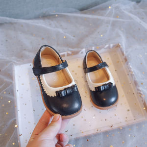 Giày Búp Bê Bé Gái Giày Vintage Da Mềm Êm Chân Nơ Viền Bèo Cực Xinh Từ ( 1 - 5 ) Tuổi