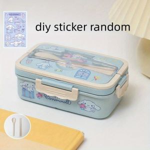 Sanrio Kawaii Kuromi Fresh-keeping Box Cartoon Cinnamoroll Large-capacity Lunch Box Food-grade Fruit Box High-value Tableware