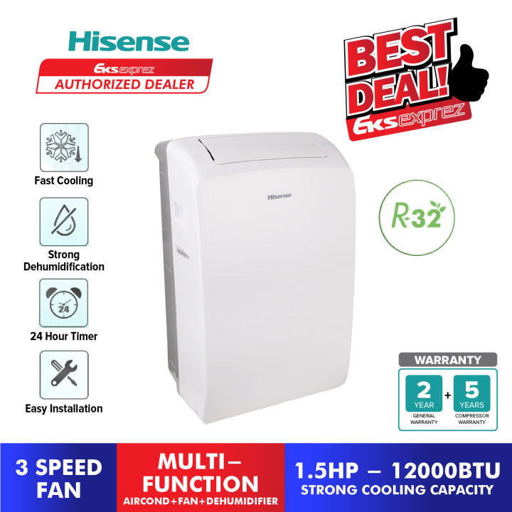 Ready Stock Hisense 15hp Portable Aircond Ap12nxg R32 Portable Air Conditioner Lazada 0680