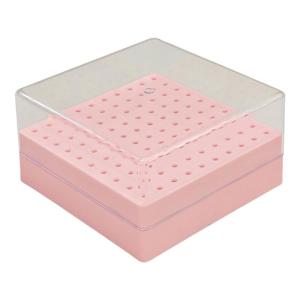 Salon Nail Art Accessories Organizer 100 Holes Practical Compartment Plastic Storage Box For Drill Bits And Tools
