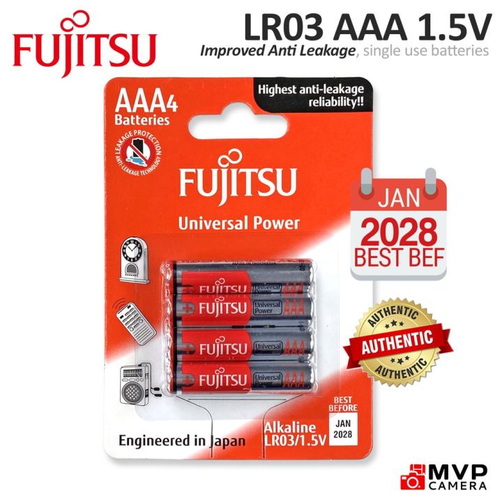 Fujitsu AAA Alkaline Battery LR-03 1.5volts AAA LR03 Disposable Heavy ...