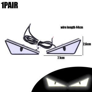 12V  Motorcycle LED Triangle Demon Eyes Light Decorative  Waterproof LED DevilEyes Headlight Projector Lens Lamp Car Decoration Lights