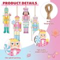 36 Pcs Nutcracker Ornaments for Christmas Tree Wooden Nutcracker Bulk Christmas Hanging Ornaments Xmas Decorations for Home Holiday Decor. 