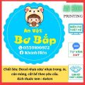 Tem nhãn, sticker, logo... chất liệu: decal nhựa chống nước KT 4cm, thiết kế, cắt, bế theo yêu cầu, nhanh - rẻ - đẹp – Xuong in An Binh. 