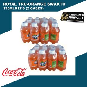(2 CASES) Coca-Cola ROYAL Tru-Orange Swakto Softdrinks Beverages Soda Cola 190 ml x 24 bottles