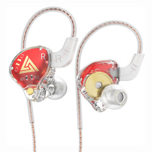 Original QKZ AKX IEM Monitor Level Headphones Transparent In-Ear Wired Earbuds With Mic HiFi Bass Stereo Muisc Earphones 3.5MM AUX For PC Phones Sports Gaming E-Sports Headsets