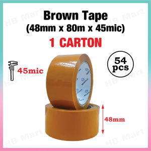 1 Carton 48mm Brown High Quality Opp Tape Brown Tape Fragile Tape 80m School Packaging Use OPP02