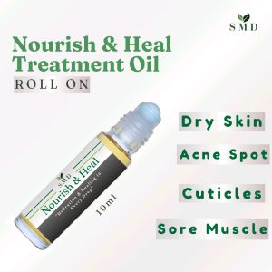 Treatment oil for dry skin acne spot cuticles sore muscle Moisturizers Body Care Skincare Nourish & Heal roll on