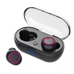 HQAi TWS Wireless Bluetooth Earphone Touch Control 9D Stereo Headset With Build-in Mic Earphones