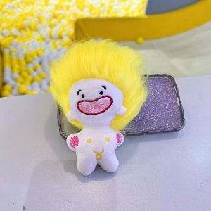 00DANZI00 10cm Búp bê nhồi bông chòm sao lông dài Vải nhung lông Trang trí túi treo dây chuyền túi Thời trang Dễ thương Búp bê hoàng đạo