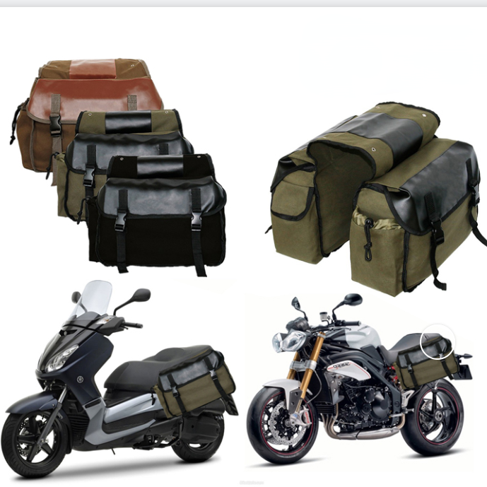 Motorcycle Touring Saddle Bag Motorcycle Bike Canvas Panniers Box Side Bag  For Motorcycle Side Bag Box For Motorcycle Saddle Bag For Motorcycle Tail 