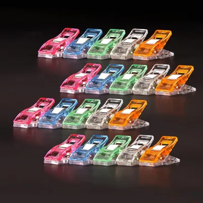 Sewing Clips Plastic Clamps Quilting Crafting Crocheting Knitting Safety Clips Assorted Colors Binding Clips DIY Quilting Sewing Accessories