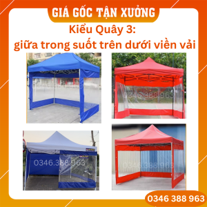 [Nặng 40 KG] Nhà Bạt Di Động Đa Năng 3M X 45M Có Bạt Che 3 Mặt Che Nắng Che Mưa Ngoài Trời Che Nắng Che Mưa