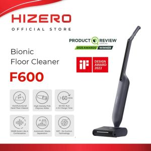 HIZERO F600 Cordless Floor Cleaner | 180° Lay-Flat & Silent | All-in-One Bionic Series