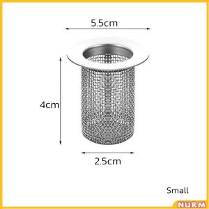Nurm Multifunctional Stainless Steel Floor Drain Bathroom Sink Drain Strainer Hair Catcher Anti-clog Trap