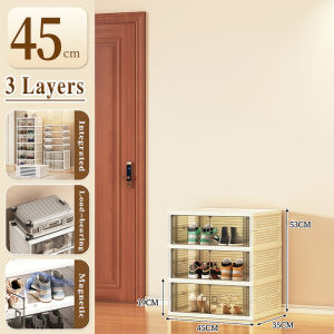 【 SG READY STOCK 】 Foldable shoe box free installation shoe cabinet acrylic multi specification shoe box