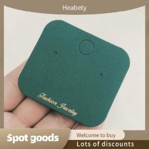 Heabety Fashion 50Pcs Simple Paper Label Cards Handmade Gift Tags Jewelry Display Tag Cards Hair Clip Hair Accessories Foldable Package Card