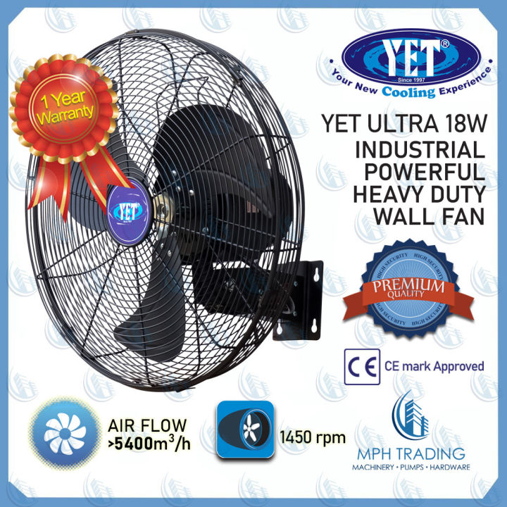 YET Ultra 18W & 20W Inch Heavy Duty Powerful Industrial Wall Fan