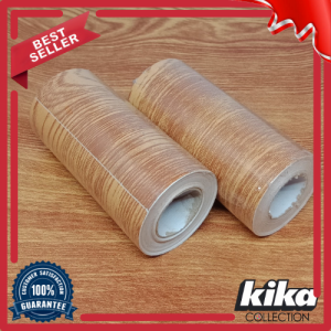 Border List Wallpaper Motif Kayu 10cm x 10m Sticker Dekorasi Rumah Stiker Motif Serat Kayu