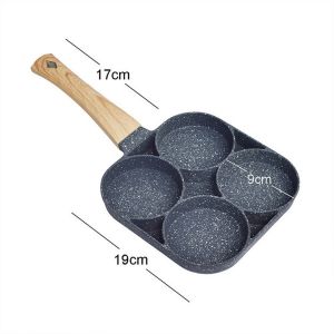 Chảo chia ô chảo đá chống dính chia ngăn tiện lợi dùng được cho bếp từ