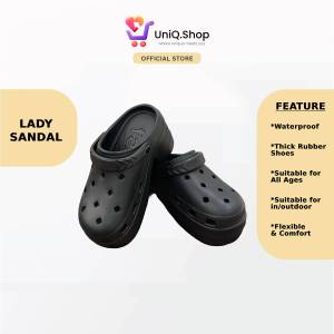 DC Home Ladies Comfort Sandals Upgrade 8cm Thick Sole House Slippers Indoor Outdoor Shoe Home Sandas Kasut Wanita