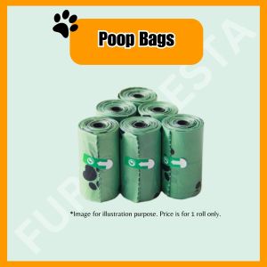 FurrieFiesta Pet Poop Bag/Dog Cat Environmental Friendly Disposable Poop Bag/Refill Rolls/Pet Toilet Garbage Poop/Plastic Bag Kucing