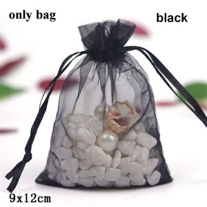 MIRELAE 50pcs 9x12cm Decoration Party Wedding Packaging Sheer Organza Gift Bags Jewelry Pouches