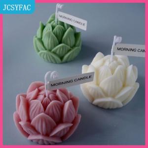 JCSYFAC Khuôn silicon nến thơm khuôn silicon xà phòng hình hoa sen 3D Tự làm