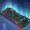 YINDIAO K100 Mechanical Keyboard Rainbow Backlit Full 104-Key with LANGTU MX Switch. 