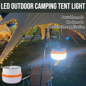 LED Solar Telescopic Light Outdoor Camping Tent Light Super Durable Camping Lanterns USB Charging Hanging For Outdoor Camping Emergency Light