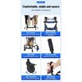 XCFASHION Eight wheel walker rehabilitation equipment stainless steel Adjustable pulley walker. 
