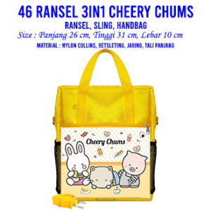 Ransel 3IN1 Seri Sanrio Tas Sekolah Anak Travel Sling Bag Handbag Hadiah Ultah