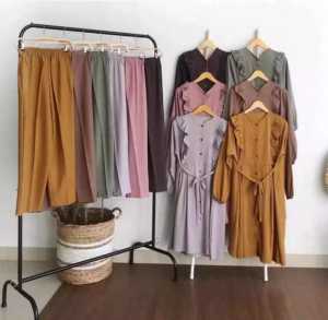 ONE SET ADIRENA REMPEL DAILY TUNIK SET MOSCREPE PREMIUM JUMBO TERLARIS