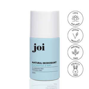 JOI Natural Deodorant | 12h Odour Protection Smooth & Refresh | For Removes Smelly Armpit & Brightening | Non-Staining | Aluminium Free | All Natural Vegan and Cruelty Free | Safe For Pregnancy & Breastfeeding Women and Kids Deodoran[ 60ml ]