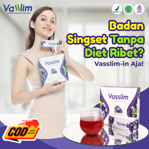 Vasslim Fiber Drink Pelangsing Penurun Berat Badan Diet Ampuh Cepat Bpom