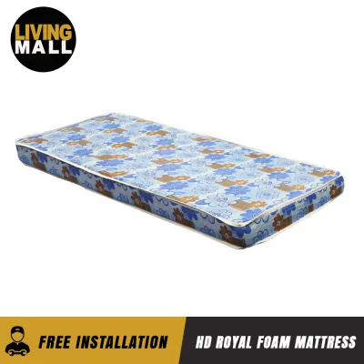 Living Mall Ortho Foam HD Royal Foam Mattress.4 Inches Single Color Foam
