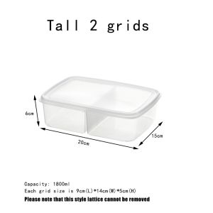 4 Lid Thickened Refrigerator Storage Box Frozen Meat Compartment Food Sub-packed Crisper Container