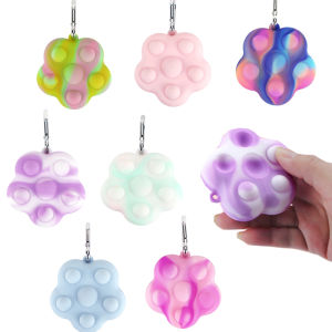 Light Effect with Light 3D Ball Pop It Fidget Toy Flower Sheap Press Pinch Rainbow Silicone Needoh Stress Ball Gameplay Anti Stress Ball Relief Sensory Push Bubble Squishy Christmas Gift