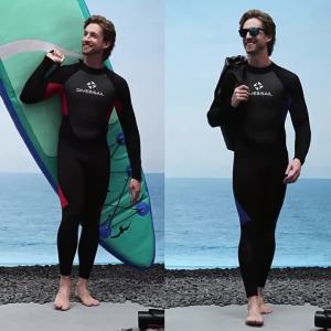 3MM Neoprene Wetsuit Mens Long sleeve Front Zippe Suits diving suit