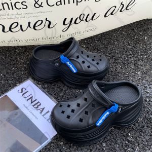 MAKATA💕 รองเท้าแฟชั่นหัวโต เสริมส้น+แถมตัวติดการ์ตูน SUNG96 เบา พื้นนิ่ม ใส่สบาย พร้อมส่ง