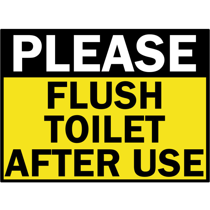 Flush Toilet After Use - Laminated Signage Waterproof - A4 Size | Lazada PH