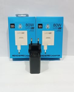 Adaptor Kepala Casan HP OPP RENO 8 PRO 80W Super Vooc Support Fast Charging