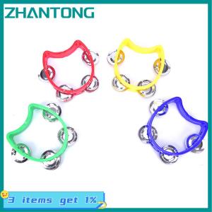 ZHANTONG แทมบูรีนพลาสติกเคาะมือสำหรับงานปาร์ตี้เคทีวีของเล่นสำหรับเด็ก