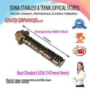 Baut Dinabolt 16x147 bangunan interior aksesories stainless steel alat alat teknik.